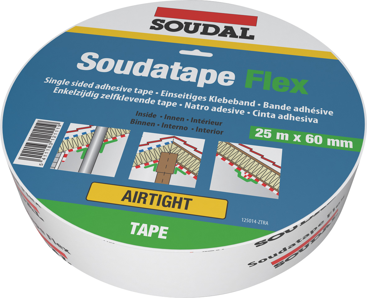 Kiinnitys-, tiivistys- ja merkitsemistarvikkeet Höyrynsulkuteippi Soudatape Flex 60mm x 25m