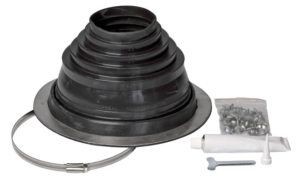 Kiinnitys-, tiivistys- ja merkitsemistarvikkeet Läpivientitiiviste VILPE ROOFSEAL 3 110-200mm EPDM