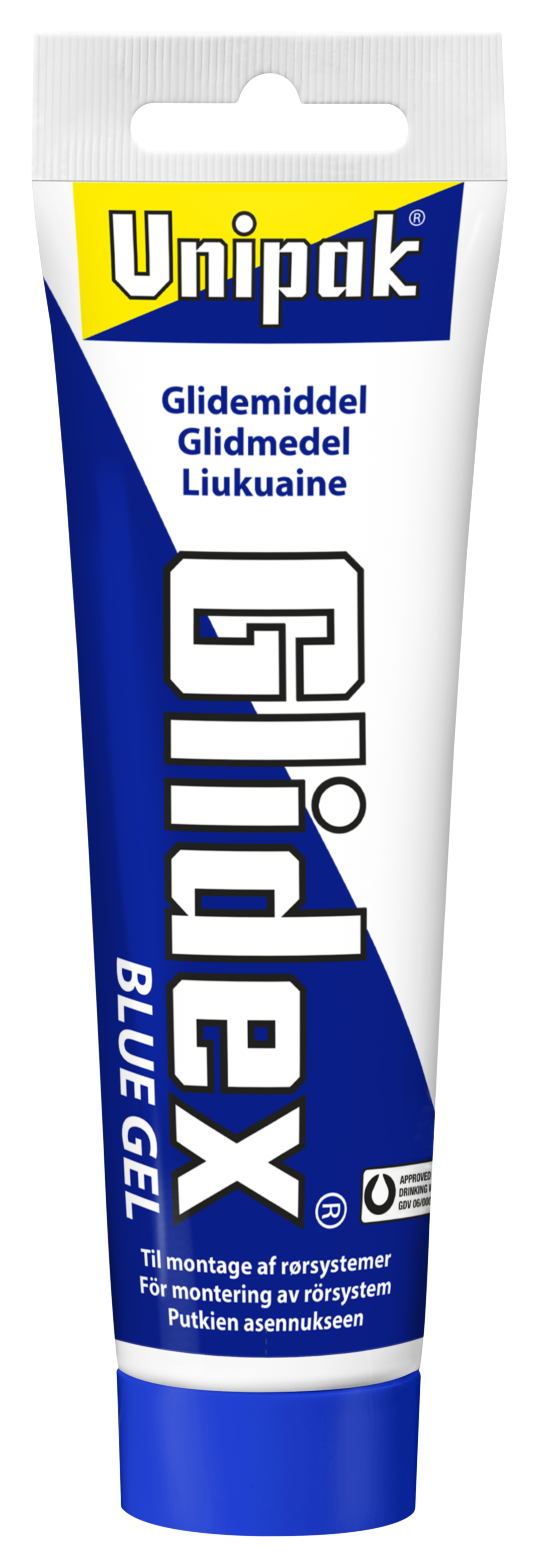 Kiinnitys-, tiivistys- ja merkitsemistarvikkeet Voiteluaine Unipak Glidex Blue Gel 200ml/270g