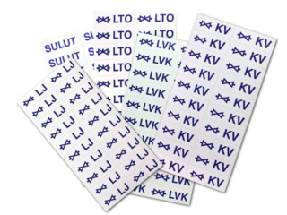 Kiinnitys-, tiivistys- ja merkitsemistarvikkeet Tarramerkki LVK/SÄÄTÖ 20x15mm