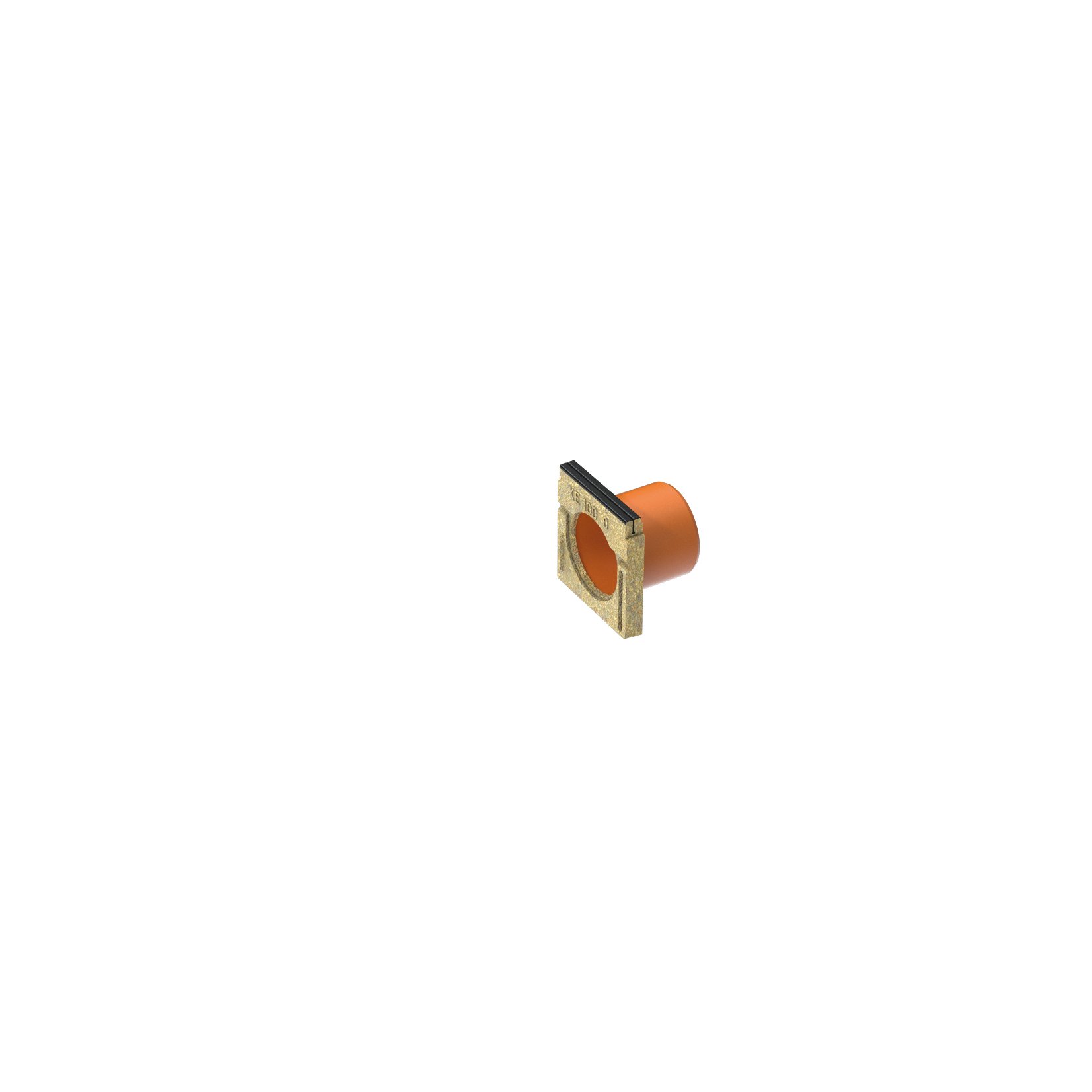 1 - Kaivot ja kaivotarvikkeet Linjakuivatuskourun pääty KE-100 137x111x100mm
