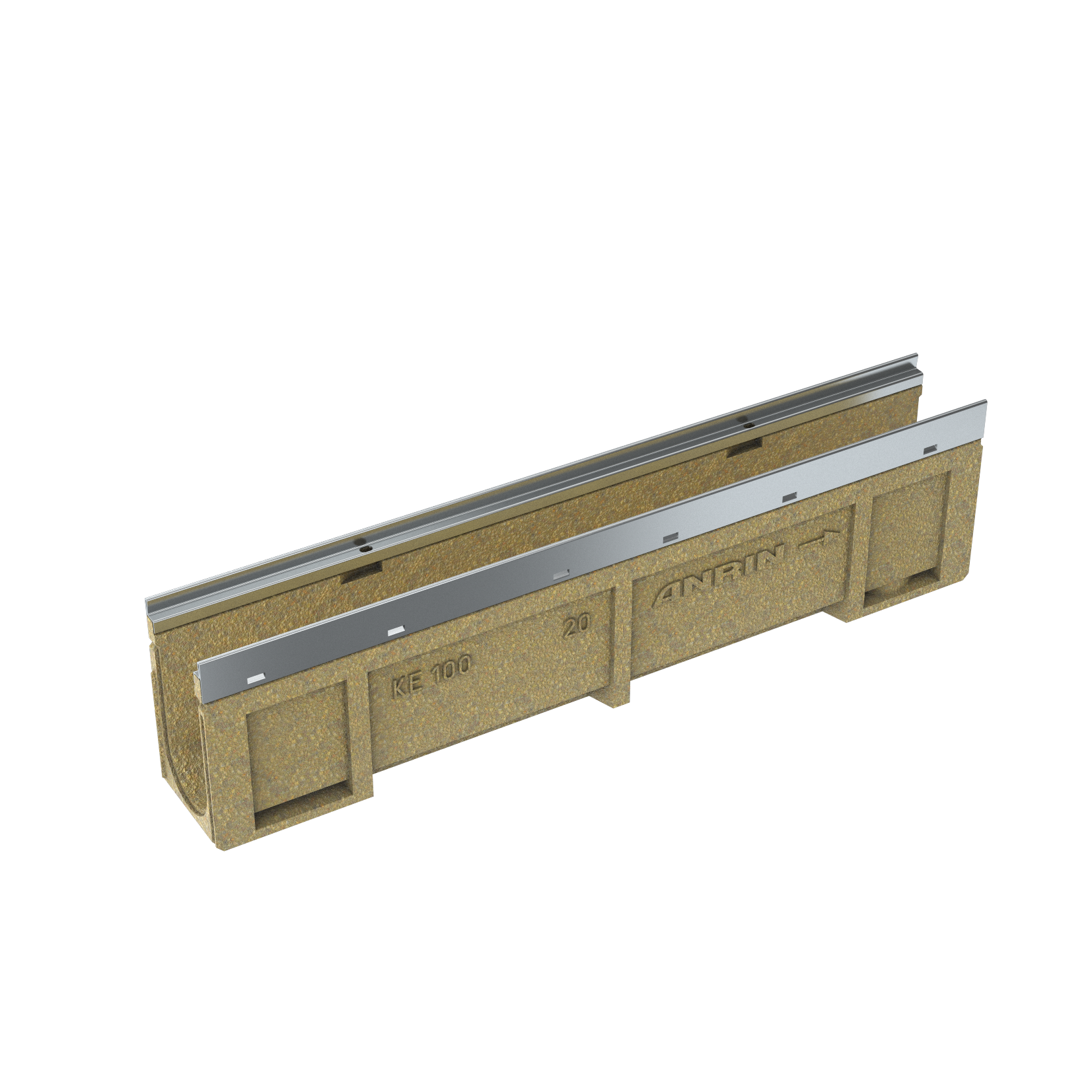 1 - Kaivot ja kaivotarvikkeet Linjakuivatuskouru KE-100 020V 1000x136x250mm polymeeribetoni