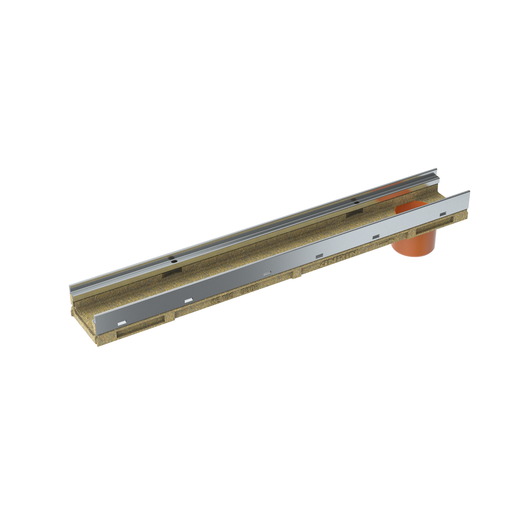 1 - Kaivot ja kaivotarvikkeet Linjakuivatuskouru KE-100 matala 1000x136x80mm
