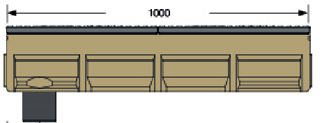 1 - Kaivot ja kaivotarvikkeet Linjakuivatuskouru SF-100 010R 1000x164x215mm