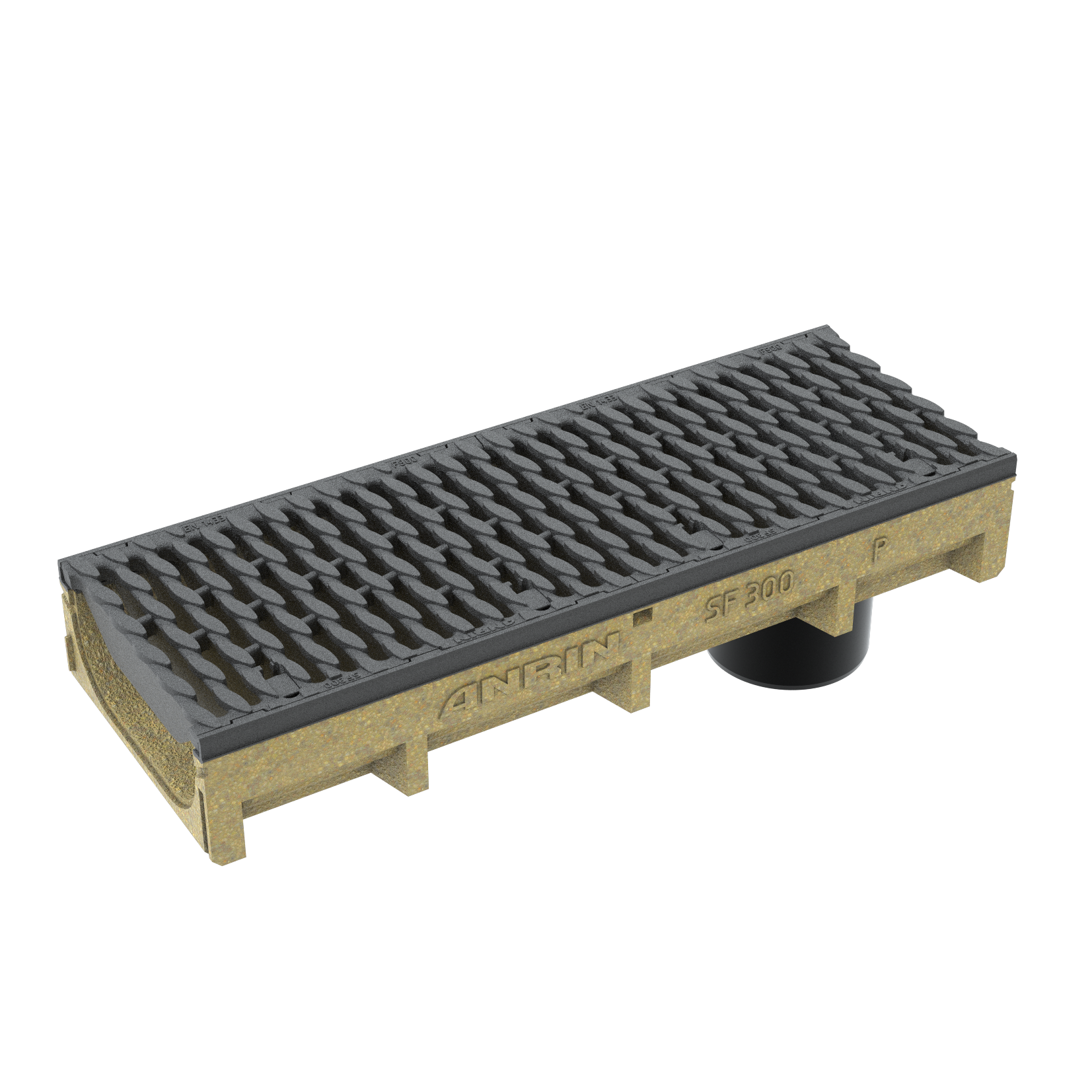 1 - Kaivot ja kaivotarvikkeet Linjakuivatuskouru SF-300 PR 1000x364x160mm Polymeeribetoni