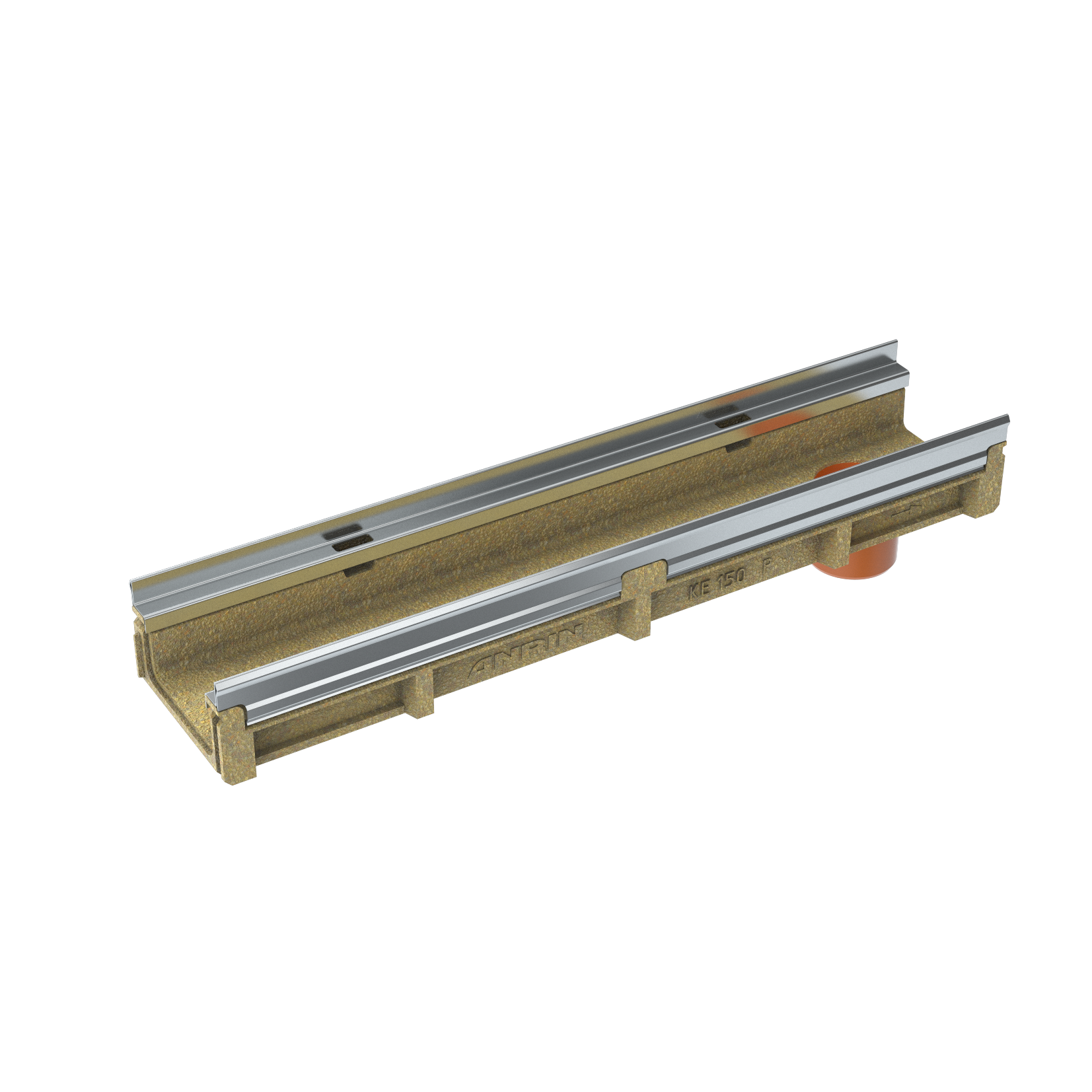 1 - Kaivot ja kaivotarvikkeet Linjakuivatuskouru KE-150 150PR 1m 214x130mm