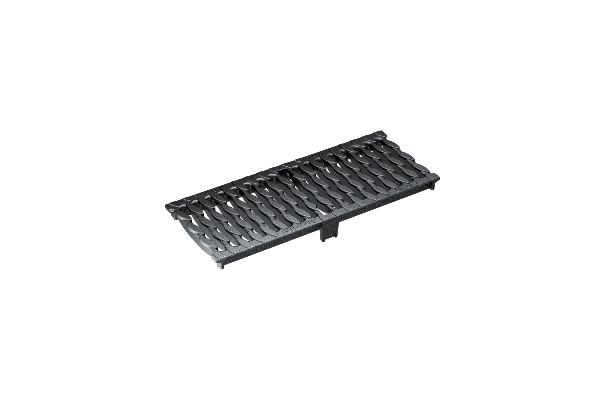 1 - Kaivot ja kaivotarvikkeet Linjakuivatusritilä KE-150 OvalGrip E600 500x200mm Valurauta