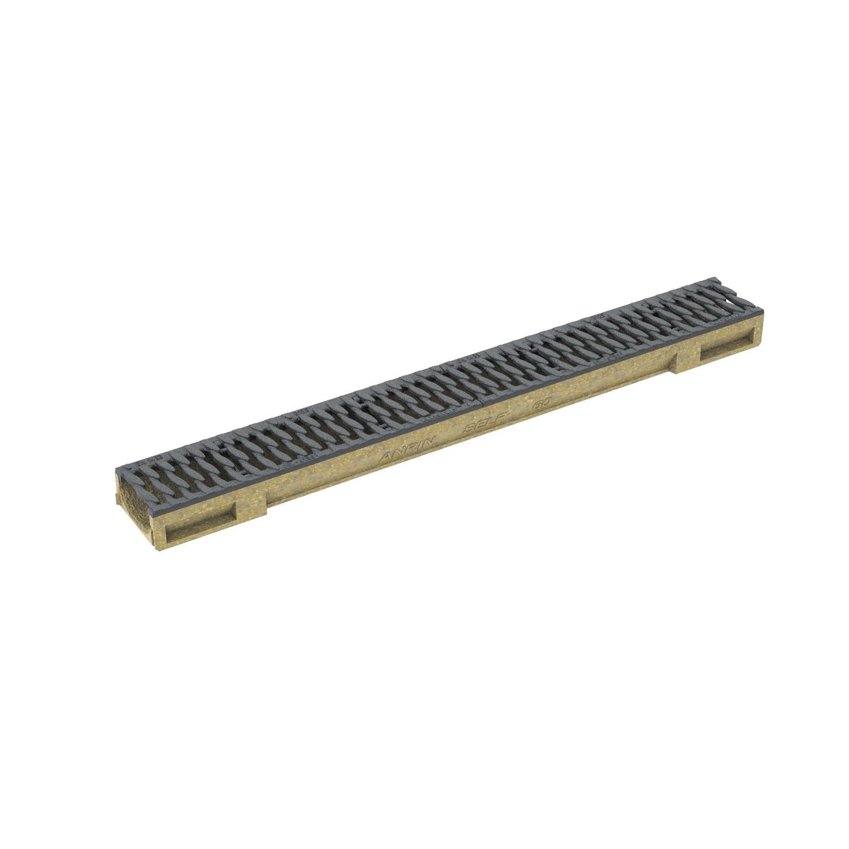 1 - Kaivot ja kaivotarvikkeet Linjakuivatuskouru SELF MINI 1000x120x60mm C250