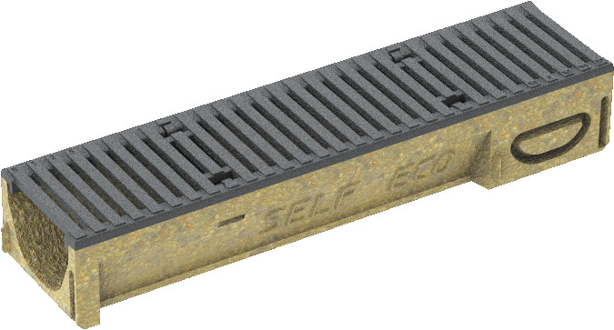 1 - Kaivot ja kaivotarvikkeet Linjakuivatuskouru SELF-ECO 500x120x80mm pohjapoisto