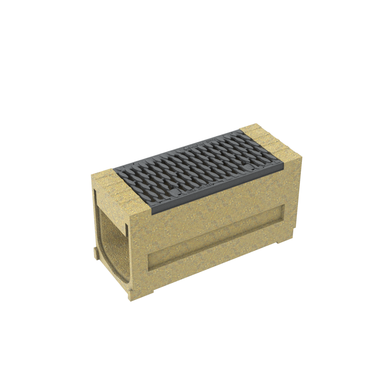 1 - Kaivot ja kaivotarvikkeet Linjakouru SOLIDBLOCK monoliitti huoltoluukku 650x148x240mm