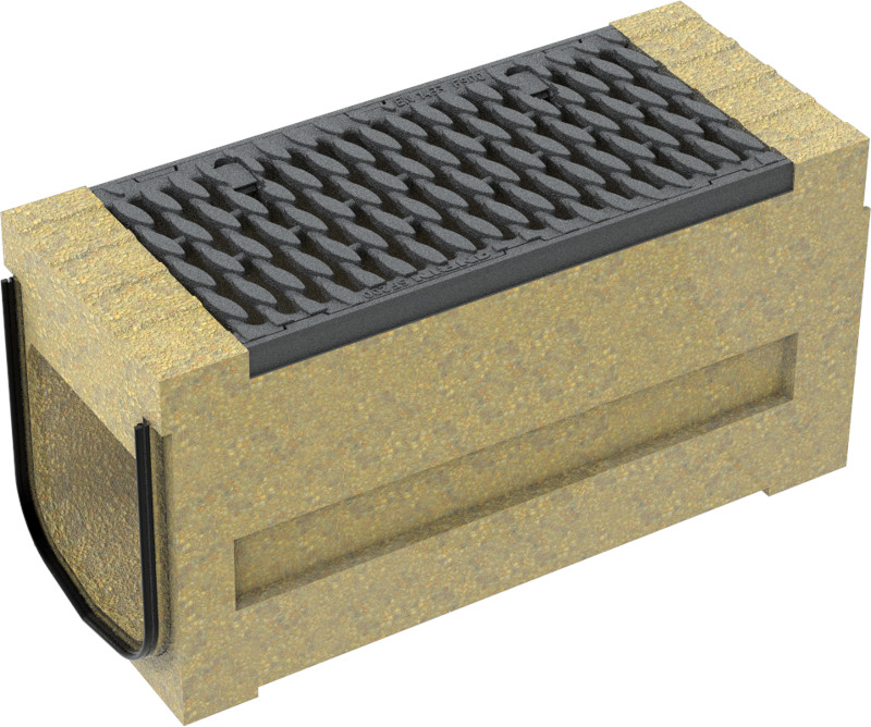 1 - Kaivot ja kaivotarvikkeet Linjakouru SOLIDBLOCK huoltoluukku 650x264x335mm