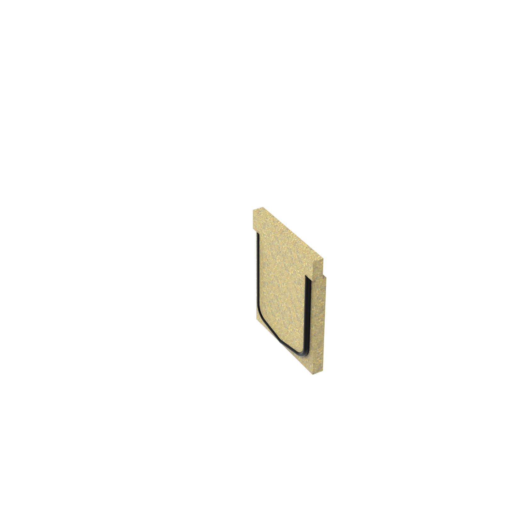 1 - Kaivot ja kaivotarvikkeet Kourun tiivispääty SOLIDBLOCK 264x320x38mm polymeeribetoni