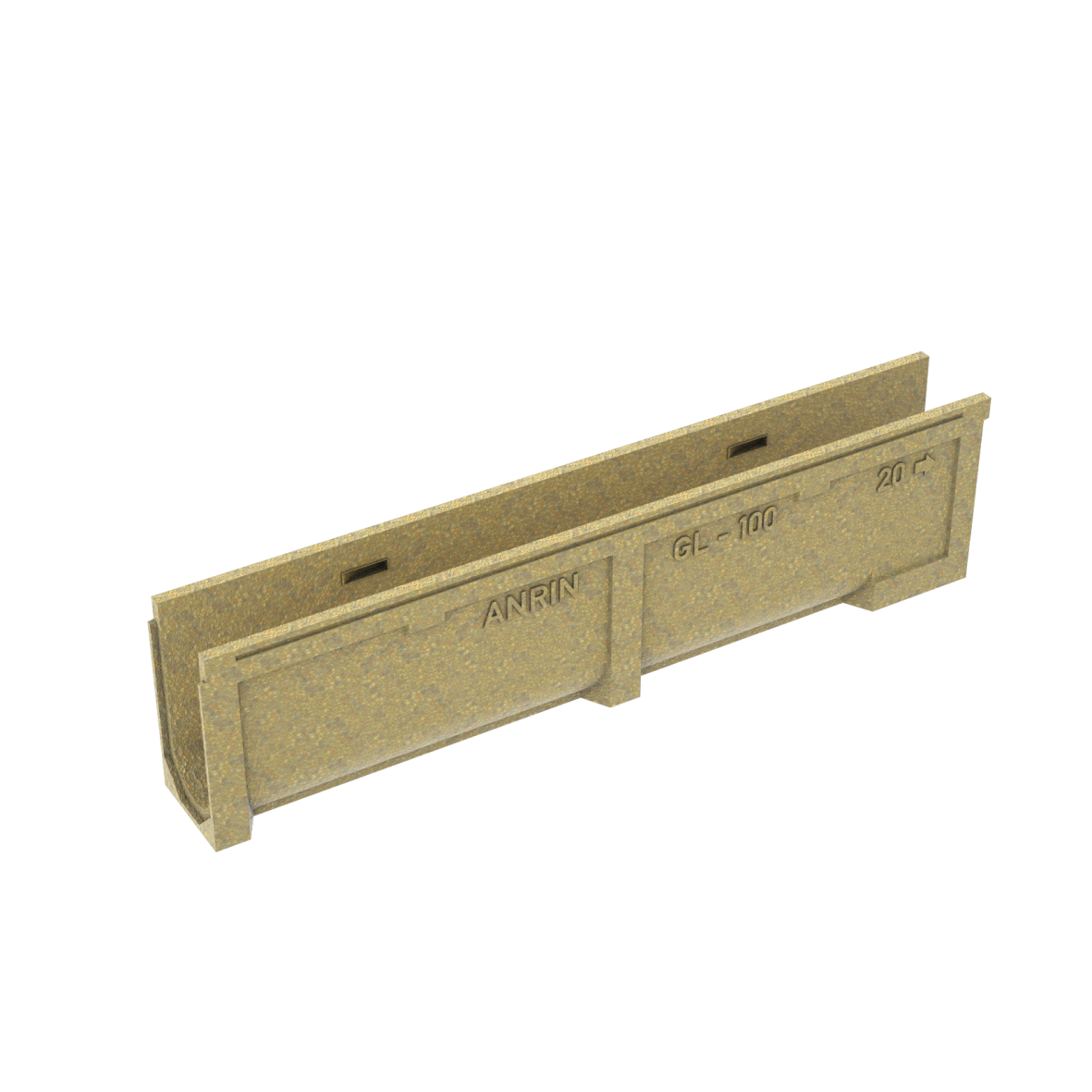 1 - Kaivot ja kaivotarvikkeet Linjakuivatuskouru GL-100 nro 020 1000x130x175mm polymeeribetoni