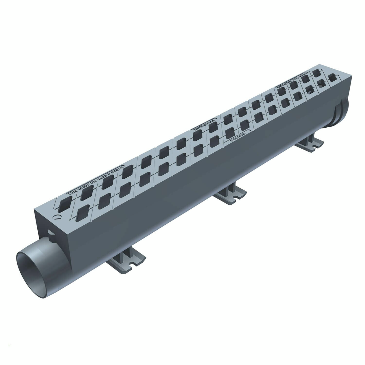 1 - Kaivot ja kaivotarvikkeet Linjakuivatuskouru Hydroblock 100 RD 1m 112x180mm valurauta