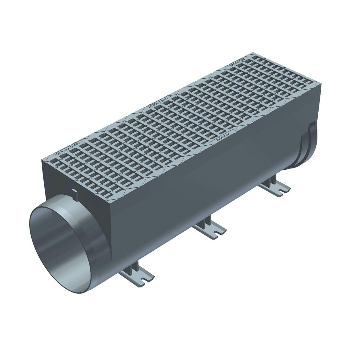 1 - Kaivot ja kaivotarvikkeet Linjakuivatuskouru HydroBlock 300 PD pohjapoisto 1000x328x420mm