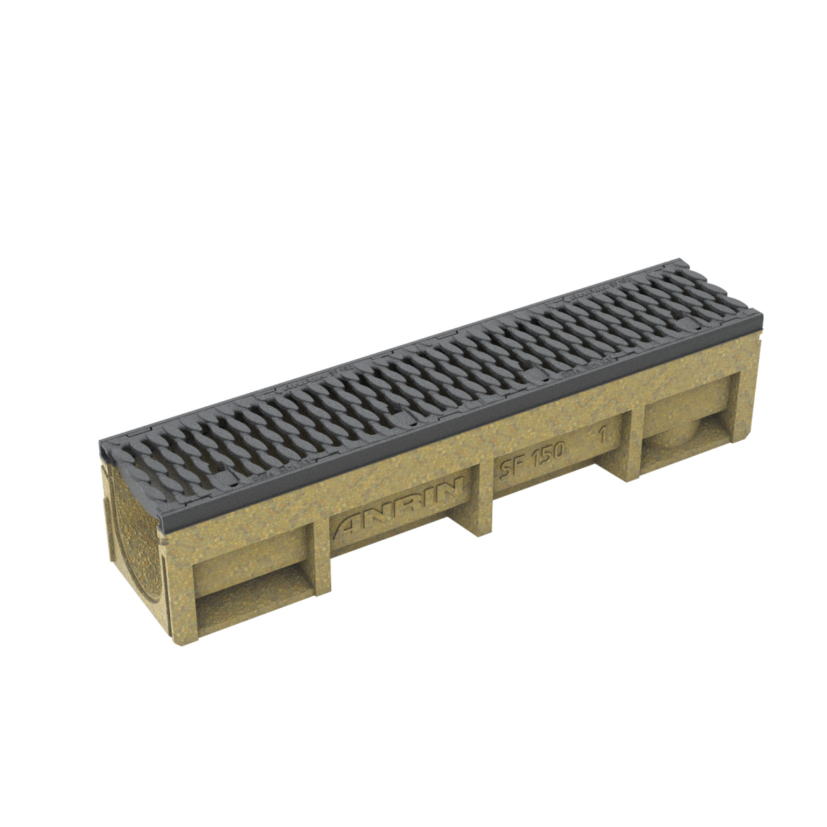 1 - Kaivot ja kaivotarvikkeet Linjakuivatuskouru SF-150 nro. 5 0,5% 1m 164x190x1000mm