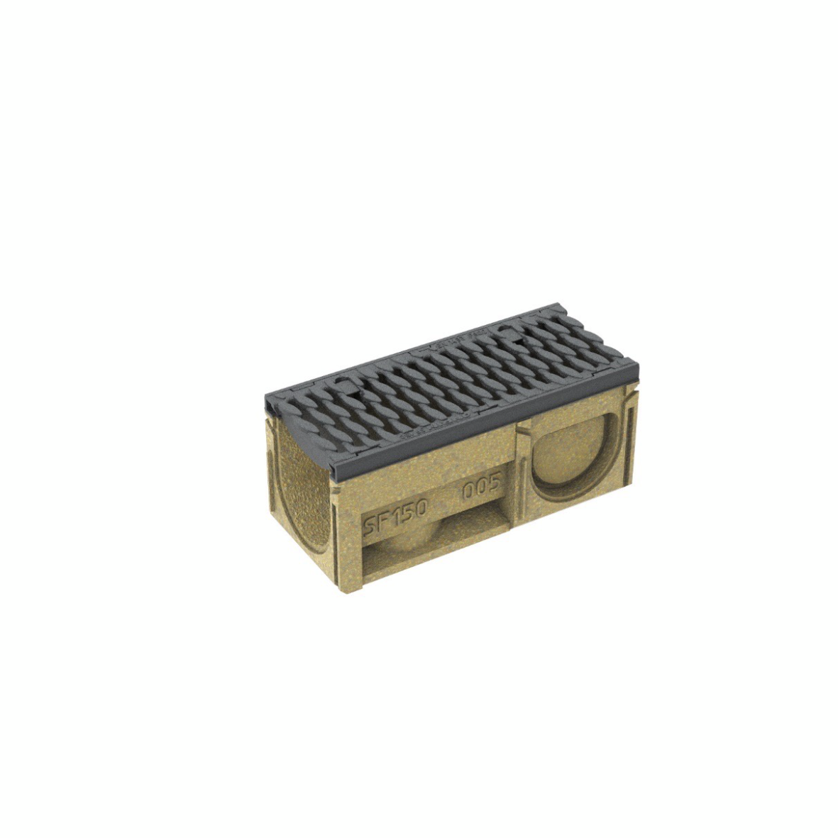 1 - Kaivot ja kaivotarvikkeet Linjakuivatuskouru SF-150 polymeeribetoni 500x164x265mm