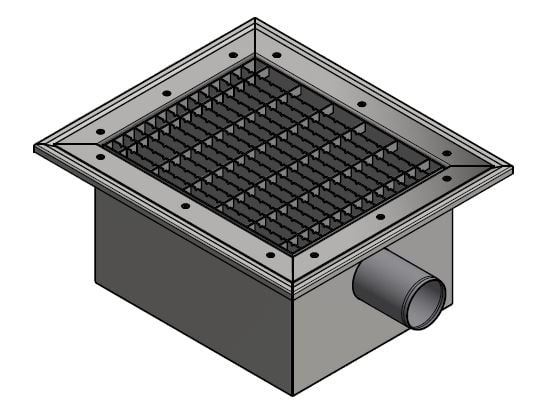 1 - Kaivot ja kaivotarvikkeet Hiekanerotuskaivo vaaka 75mm RST 376x306mm