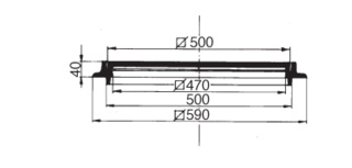 1 - Kaivot ja kaivotarvikkeet Korotusrengas 500 40mm valurauta