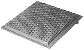 1 - Kaivot ja kaivotarvikkeet Kaivonkansi nelikulmainen 25t 500x500mm valurauta