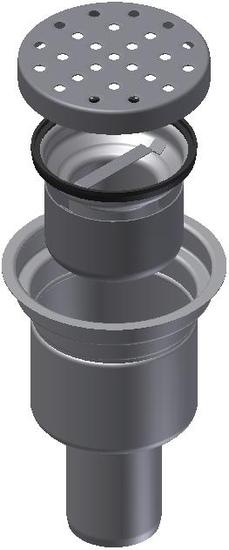 1 - Kaivot ja kaivotarvikkeet Lattiakaivo pysty DU 130 75mm RST irr.vl