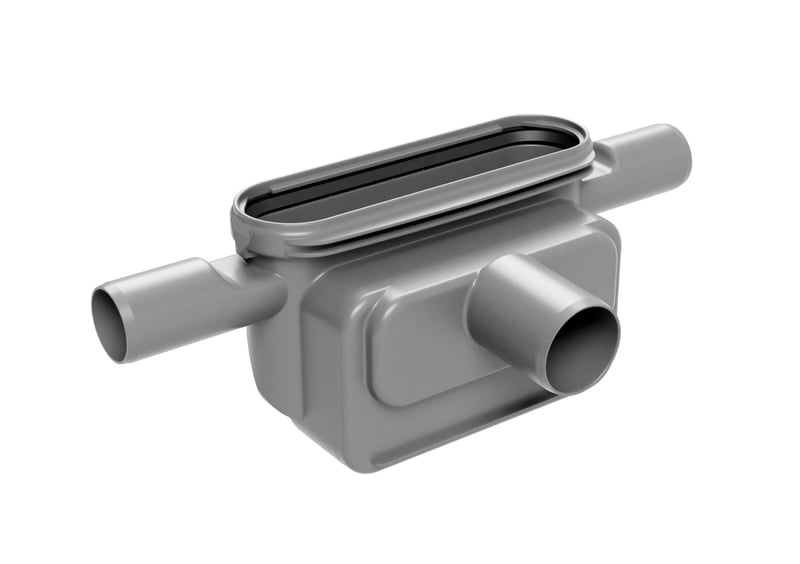 1 - Kaivot ja kaivotarvikkeet Viemärikaivo 50mm vaaka 2x40mm sivuliitokset matala