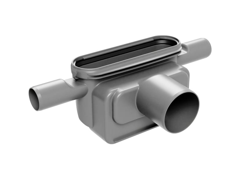1 - Kaivot ja kaivotarvikkeet Lattiakaivo Unidrain 1443 vaaka 75mm 2x40mm sivuliitännät
