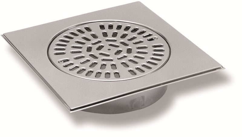 1 - Kaivot ja kaivotarvikkeet Lattiakaivon neliökansi PK-200 200x200x6mm RST L15