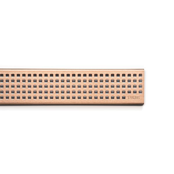 1 - Kaivot ja kaivotarvikkeet Lattiakaivon ritilä Purus Line Chess Rose Gold RST 1200mm