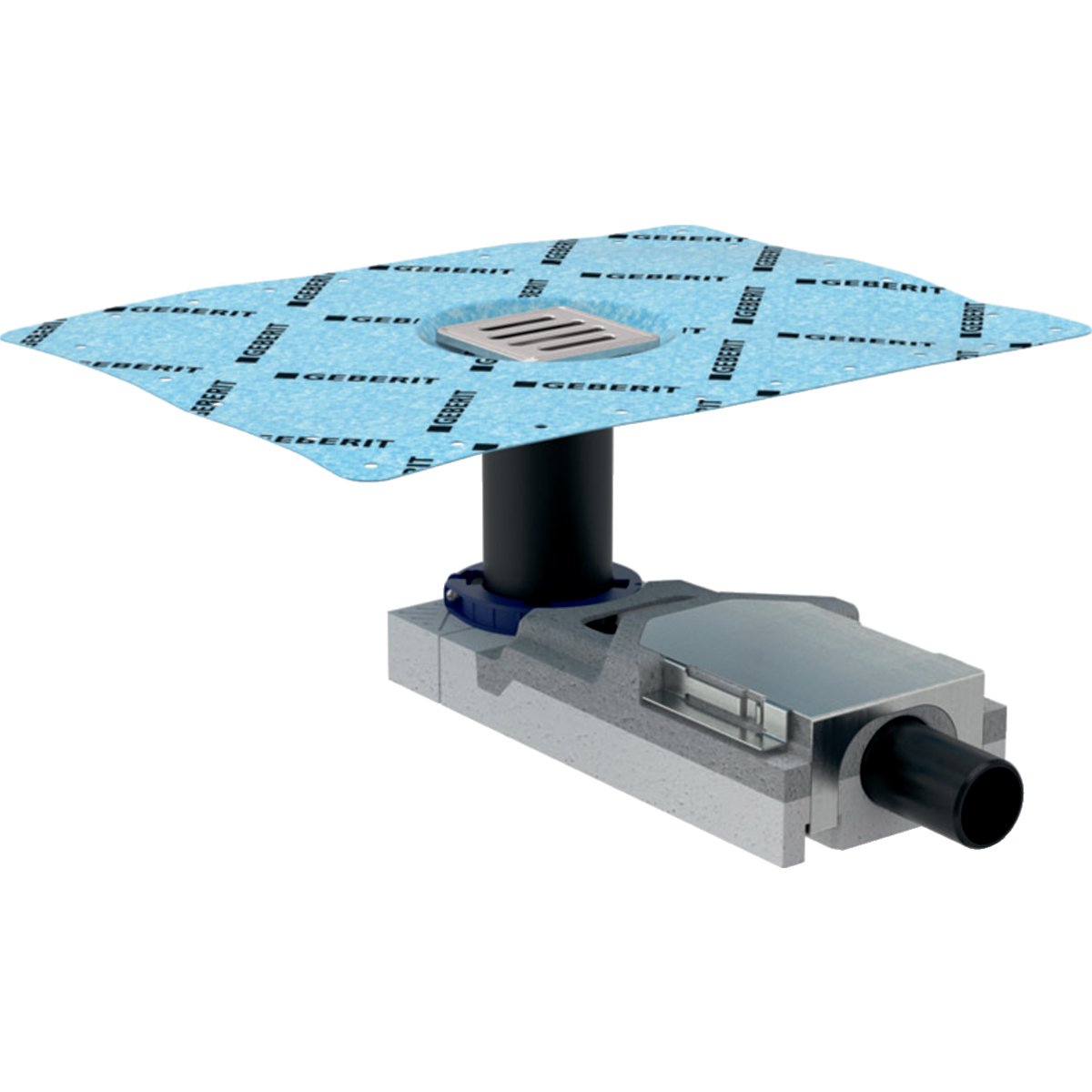 1 - Kaivot ja kaivotarvikkeet Lattiakaivo vaaka DN40 80x80mm 65-90mm