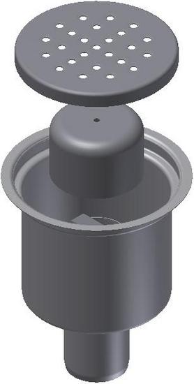 1 - Kaivot ja kaivotarvikkeet Lattiakaivo pysty 75mm DU 170 RST betoni KVL