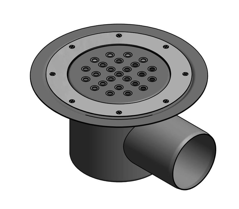 1 - Kaivot ja kaivotarvikkeet Lattiakaivo vaaka RST 110mm DU 170 Altromatto