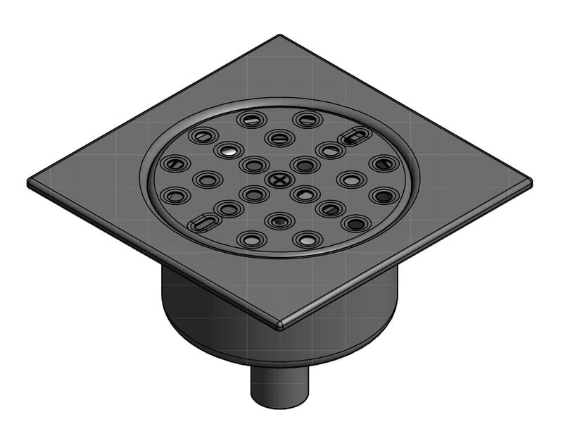 1 - Kaivot ja kaivotarvikkeet Kuivakaivo pysty 32mm HST laatta 200x200x147mm