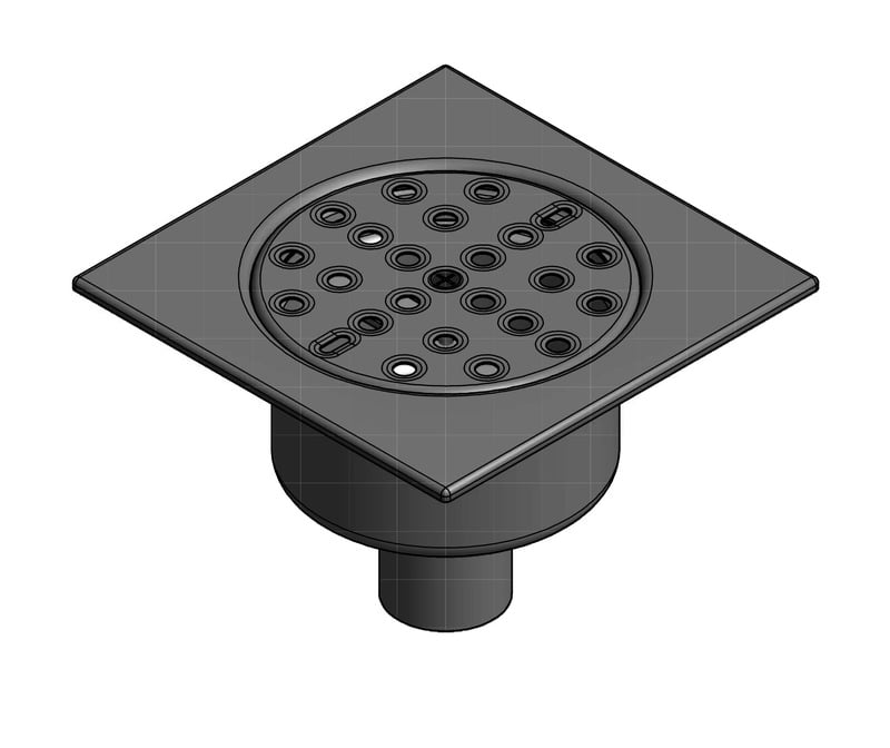 1 - Kaivot ja kaivotarvikkeet Kuivakaivo pysty HST 50mm laattalattia 200x200mm