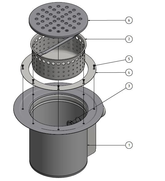 1 - Kaivot ja kaivotarvikkeet Pönttökaivo vaaka 75mm Altromattolattia RST