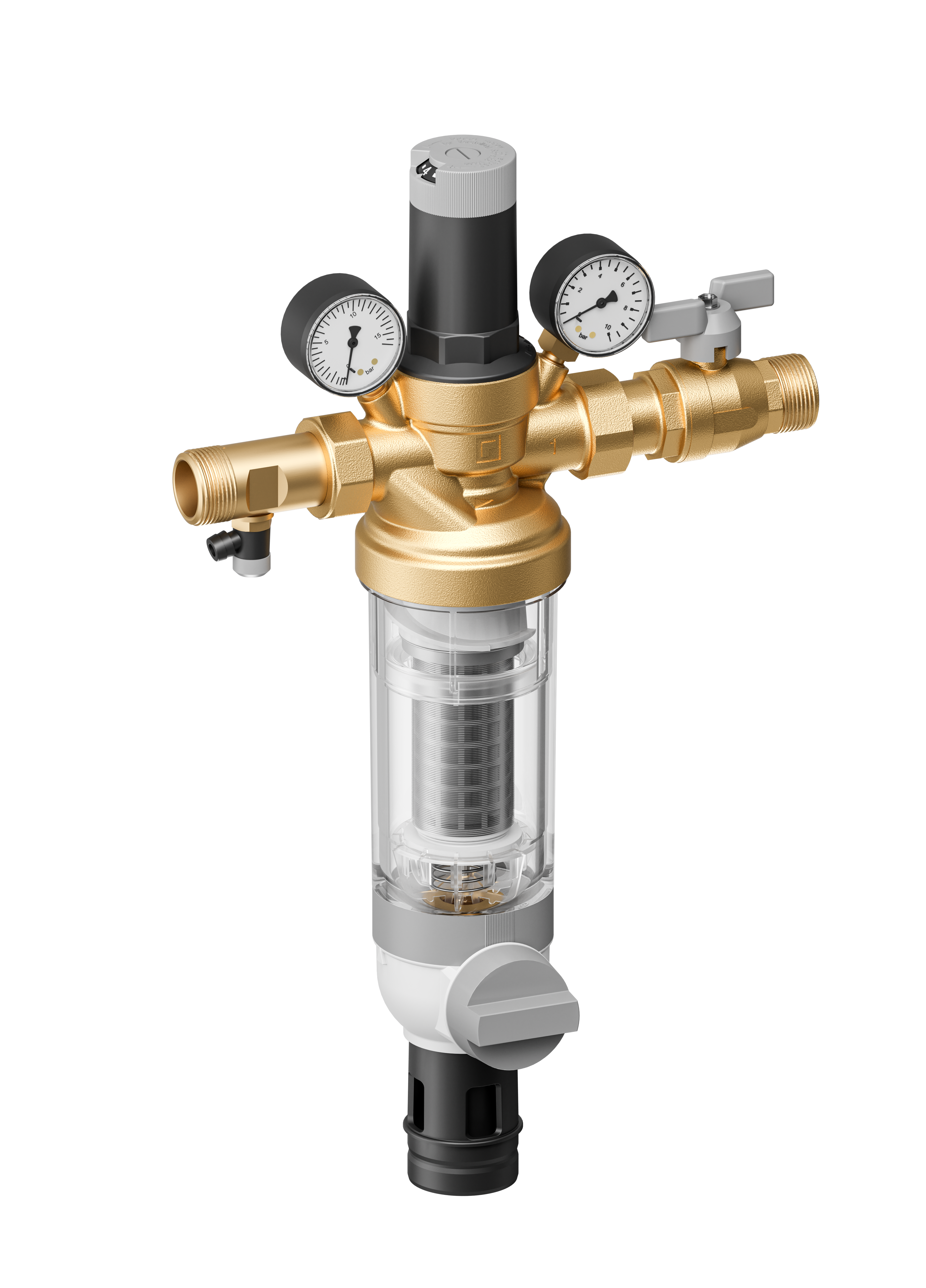 1 - Vedensuodattimet ja tarvikkeet Yhdistelmäsuodatin Braukmann HS10S 2" 100µm 1.5-6bar