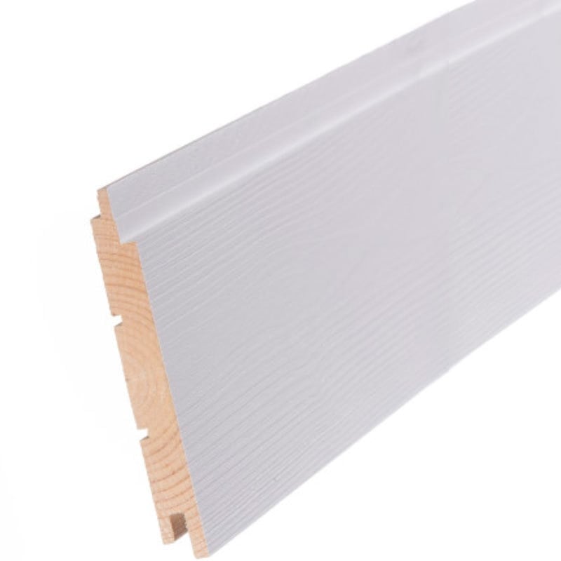 Laudat Puupaneeli harjattu maalattu valkoinen 15x120x4170mm