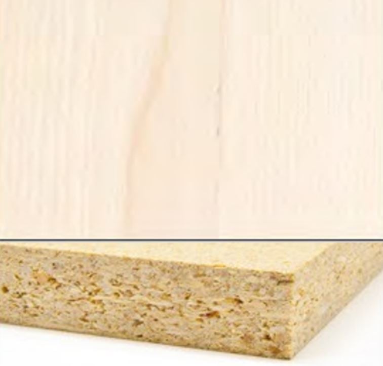 1 - Puu ja kipsilevyt Lastulevy P2 koivu viilutettu molemmin puolin 18x3045x1290mm