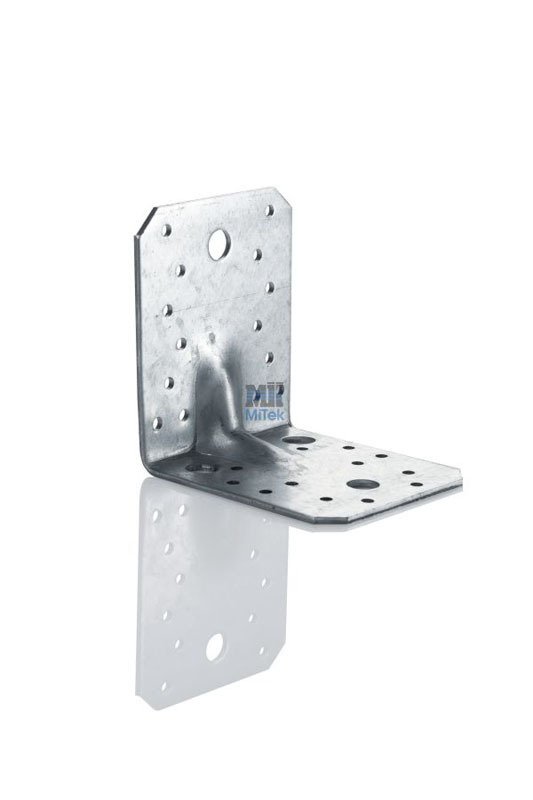 1 - Kiinnittäminen Kulma vahvistettu Kuumasinkitty 105x105x90x3.0mm 25kpl