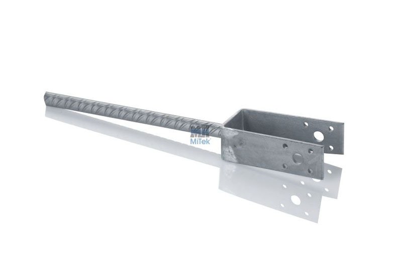 1 - Kiinnittäminen Pilarikenkä Kuumasinkitty 48x40x5 / 16x200mm 20kpl