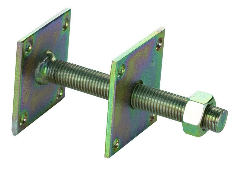 1 - Kiinnittäminen Säätöjalka Sähkösinkitty 80x80x10mm M20x150 12kpl