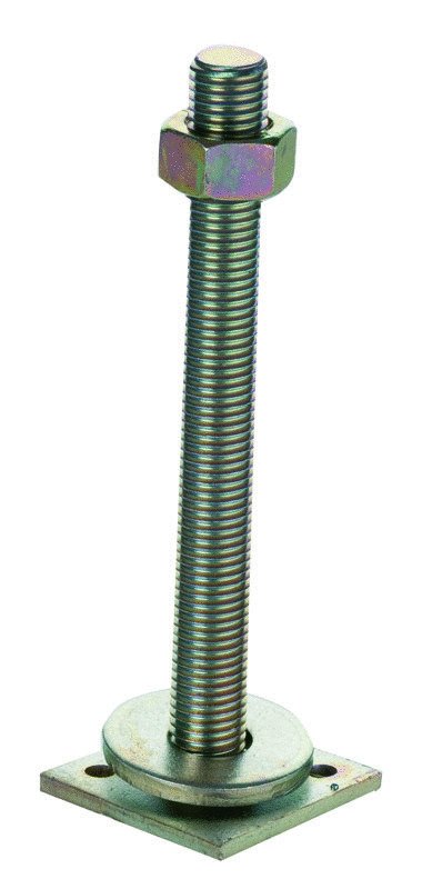 1 - Kiinnittäminen Säätöjalka Sähkösinkitty 50x50x5mm M16x150 30kpl